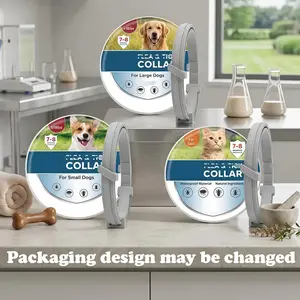 Durable Silicone Pet Collar - Waterproof Adjustable Style Natural Essential Oil Long-Lasting Defense Skin-Friendly Upgraded Material Personalized - Packaging may be subject to change