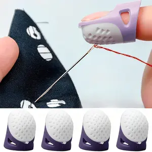 Silicone Anti-Slip Thimble Household Sewing DIY Tools Protector Quilting Craft Sewing Accessories And Supplies Crafts Medium Large Thimble Finger Patchwork Sewing Products