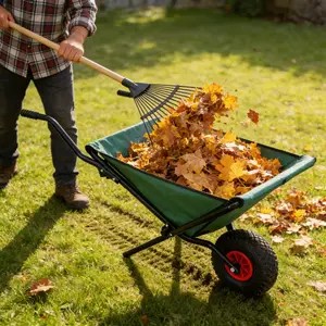 Foldable Garden Wheelbarrow 176 Lb Capacity with 10" Pneumatic Tire