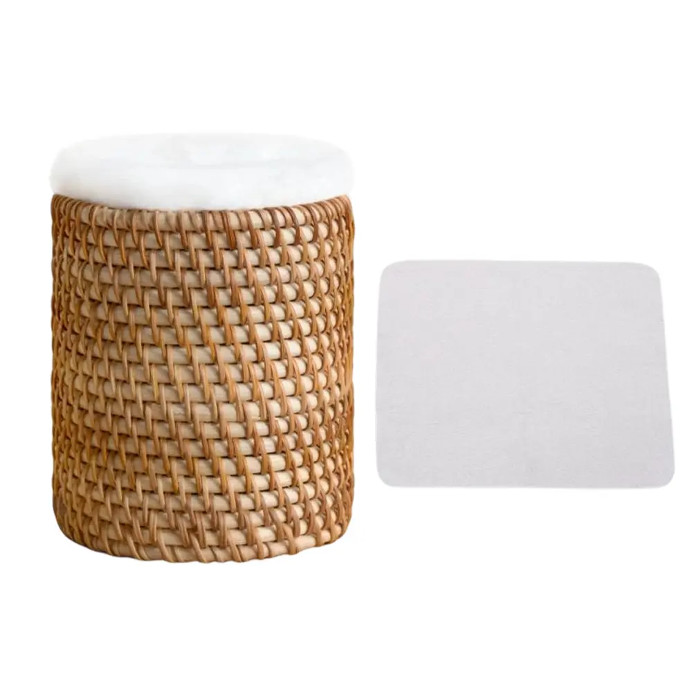 1 pcs rattan glasses storage box, with 1 pcs glasses cleaning cloth, lined with soft velvet cloth, Bohemian style multifunctional storage rack, suitable for sunglasses, reading glasses, for living rooms, study rooms, bedside tables, entrance countertops