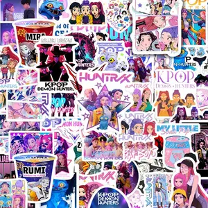 65 Sheets Korean Girl Group Stickers, Cartoon Characters, Anime PVC Waterproof Stickers, Hand Account Decorations, Fun & Durable
