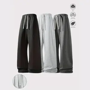 3-Pack Sweatpants for Men, Straight Leg, Loose Fit, Solid Color, Sporty Casual Everyday Pants, Black, Gray, Dark Gray, Bluewomen's clothing