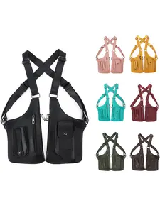 New Multi-Functional Vest Bag for Men, Dual Shoulder Backpack, Invisible Tactical Outdoor Bag, Anti-Theft Underarm Design, Zipper Belt Bag, Casual Waist Bag