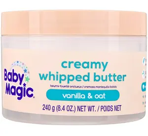 Baby Magic Creamy Whipped Butter, Vanilla & Oat, Helps Keep Skin Feeling Healthy and Baby Soft, Hypoallergenic, 8.4 fl oz.