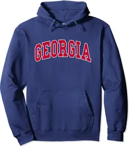 GEORGIA Vintage Throwback Hoodie – Unisex Streetwear Retro Varsity City Pullover