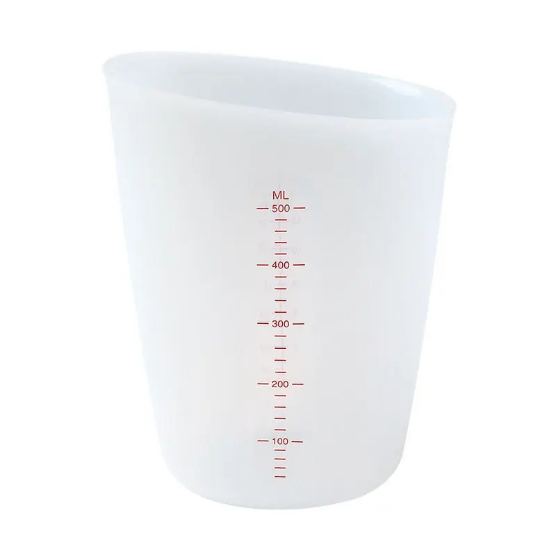 Silicone Measuring Cup, 1 Count 500ML/250ML/125ML Double Scale Soft Measuring Cup, Baking Measuring Cups, Measure Cups, Baking Utensils for Home Kitchen Cooking, Kitchen Gadgets, Kitchenware