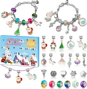 Girls Advent Calendar 2024, Charm Bracelets Making Kit for Kids Christmas Countdown Calendars 24 Days Xmas Jewelry Making Kit for Girls 6-7, Teens Teenagers Girl 8-12 & Women Arts and Crafts Gift Toys