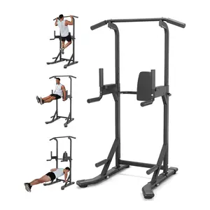 Free Standing Pull Up Bar & Dip Station – Power Tower for Home Gym, 450LBS Weight Capacity Strength Training Equipment