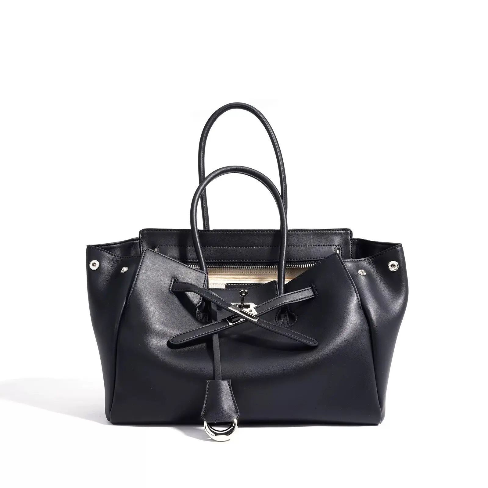 AYANA BAG Soft Leather Unisex Bag with Adjustable Strap - 15" L x 5" W x 9" H - Minimalist Design with 2 Side Pockets & Spacious Main Compartment