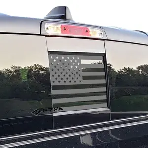 Rear Middle Window American Flag Vinyl Decal Stickers Fits Dodge Ram 2009-2026