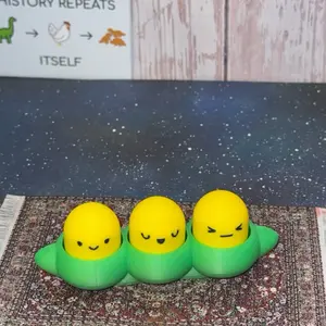 Three Peas in a Pod Clicker Fidget | ASMR Sensory