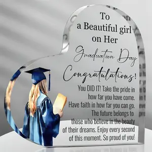1pc Acrylic Graduation Gift, Master Doctorate Graduation Gift Acrylic Souvenir Gift As Decoration Ornament For Graduating Daughter, Son, Sister Acrylic Desktop Decoration