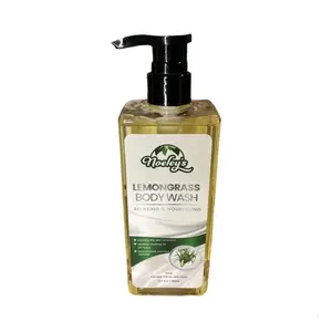 NOELEY'S Lemongrass Body Wash Shower Gel, Plant-Based Bath & Body Care Cleanser, Antibacterial Hydrating Moisturizer for Sensitive Dry Skin, Light-Scent Refreshing Single Item Formula