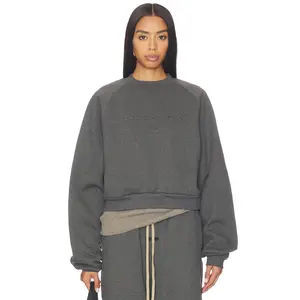 Fear of God ESSENTIALS 90's Raglan Sweatshirt in Charcoal Heather