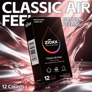 Hyaluronic Acid Ultra Thin Condoms, Bare Feel – ZIOXX 003, 12 Count, SKINFIT Natural Latex Healthcare Classic Bathroom