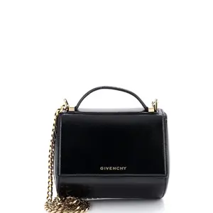 Pre-owned GIVENCHY Patent Leather Top Handle Bags Chain Pandora Box Bag Patent Mini by Rebag