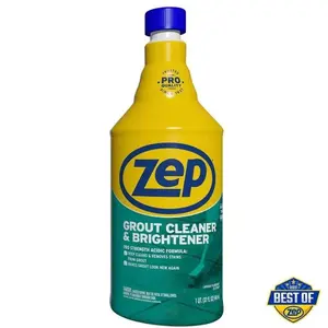 Zep heavy Duty Grout Cleaner & Brightener 32oz, Deep Sttain Remover for Tile Floors, Grout Restorer, Professional Strength Bathroom & Kitchen Cleaner