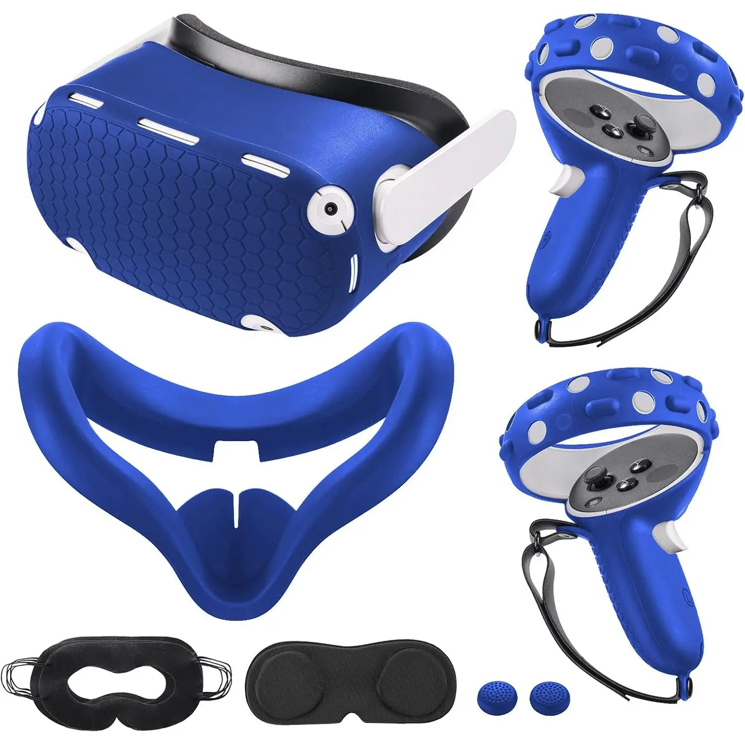 Compatible with Oculus  2 Accessories, VR   Cover, VR Shell Cover,Compatible with  2  Controller Grip Cover,Protective Lens Cover,Disposable Eye Cover