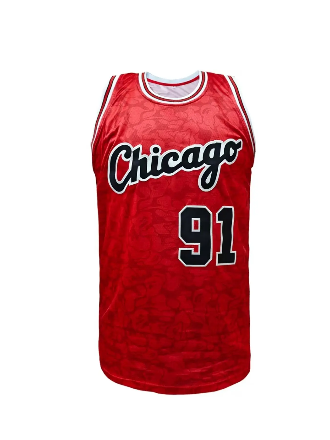Men's #1#33#91 Basketball Jersey Vintage Embroidery Breathable Round Neck Sleeveless Uniform Basketball Shirt For Training Competition Casual Wear Workout Sport Jersey Casual Sports Jersey