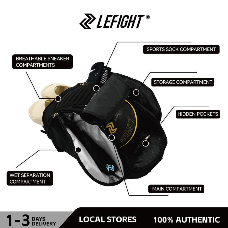 Lefight Sports Backpack For Men And Women, Shoe Bag, Large Capacity Yoga Fitness Backpack, Casual And Fashionable, Adjustable Shoulder Straps, Back To School Backpack, Sports Equipment travel backpack