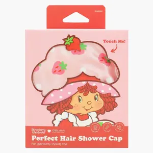 Celavi Strawberry Shortcake Shower Cap - Perfect Hair Shower Cap for Perfectly Styled Hair with Adorable Design & Fun "Touch Me" Feature