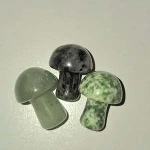 Aventurine- Larvakite- Tree Agate Mini Mushrooms