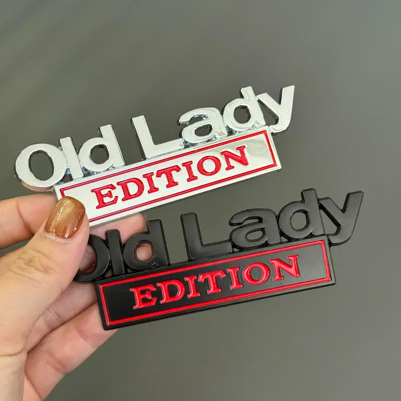 Old Lady Edition 3D Emblem Sticker Badge Funny Decals for Car Truck SUV Motorcycle Unique Design