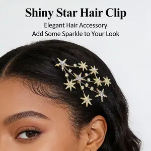 Women's Side Hair Clip, Starry Sky Design, Duckbill Clamp, Headwear Accessory, Stylish Hair Jewelry, Perfect for Daily Use
