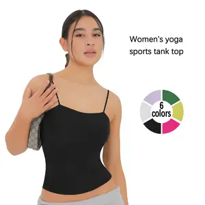 Women's Sleeveless Fitness Camisole, Lightweight Soft Sports Tank Top, Stylish Comfort Vest Perfect for Yoga & Gym Exercise outdoorfun summerwins