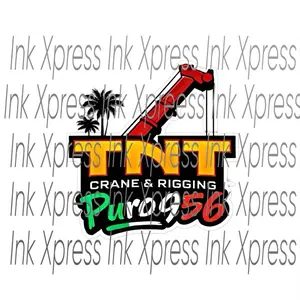TNT Puro 956 Hardhat Sticker - Crane & Rigging Design for Construction Safety Gear