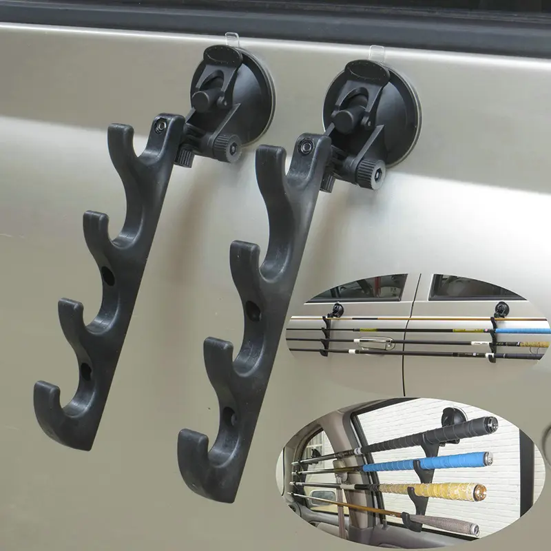 2pcs of Fishing Rod Storage, Fishing Tackle Organizer, Vehicle Fishing Pole Holder with Suction Cup, Fishing Gear Tools, Fishing Accessories, Fishing Rod Holders