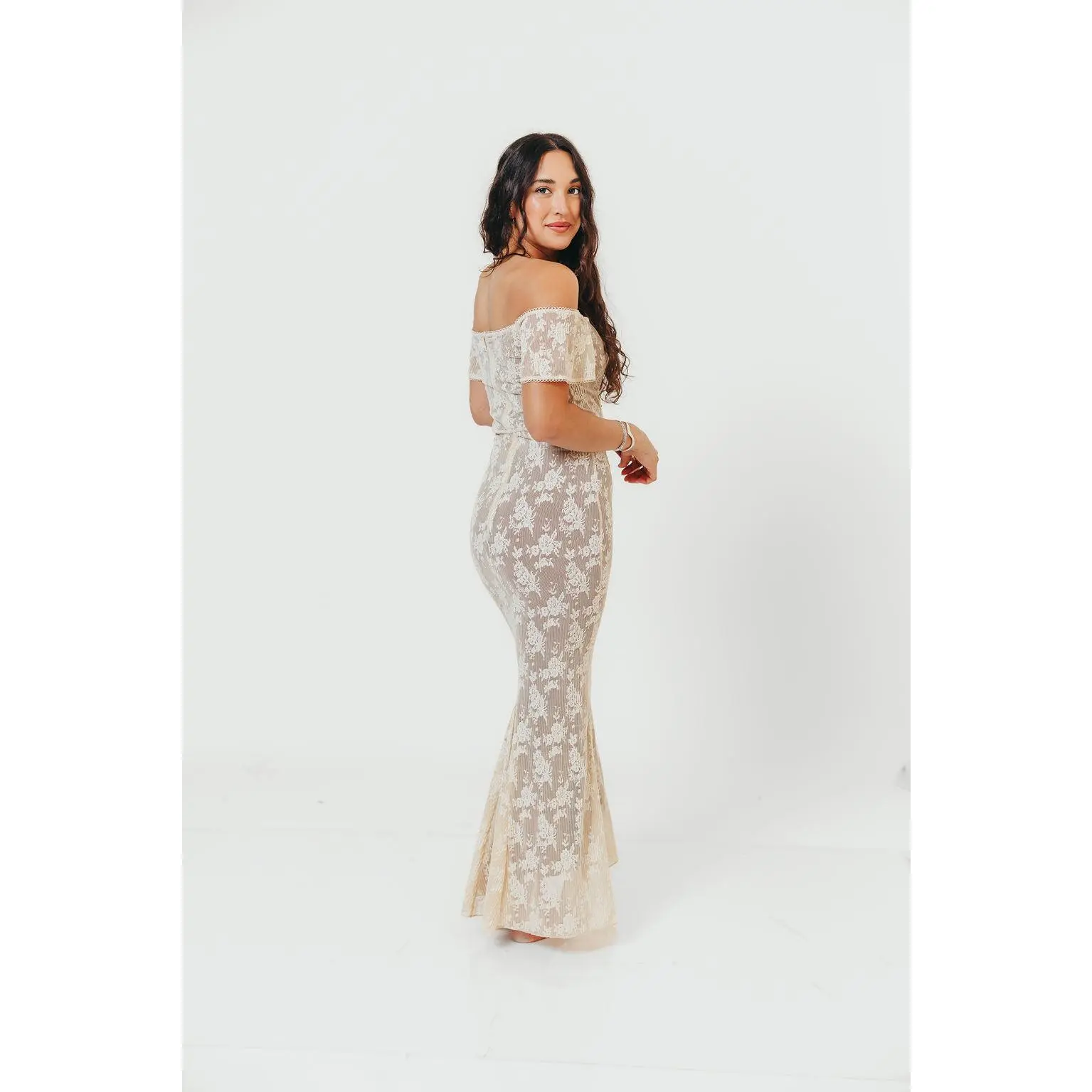 Evermore Maxi Dress in Vintage Style Lace