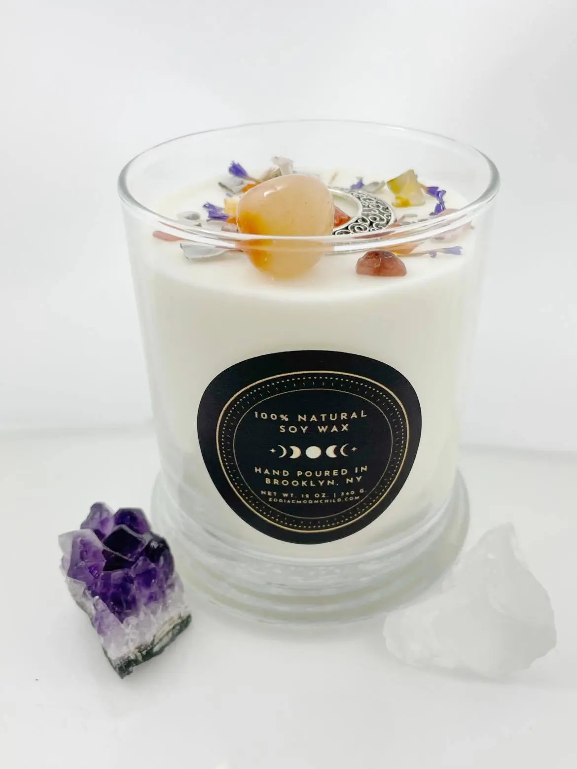 Aura Cleanse: Full Moon - Crystal Candle