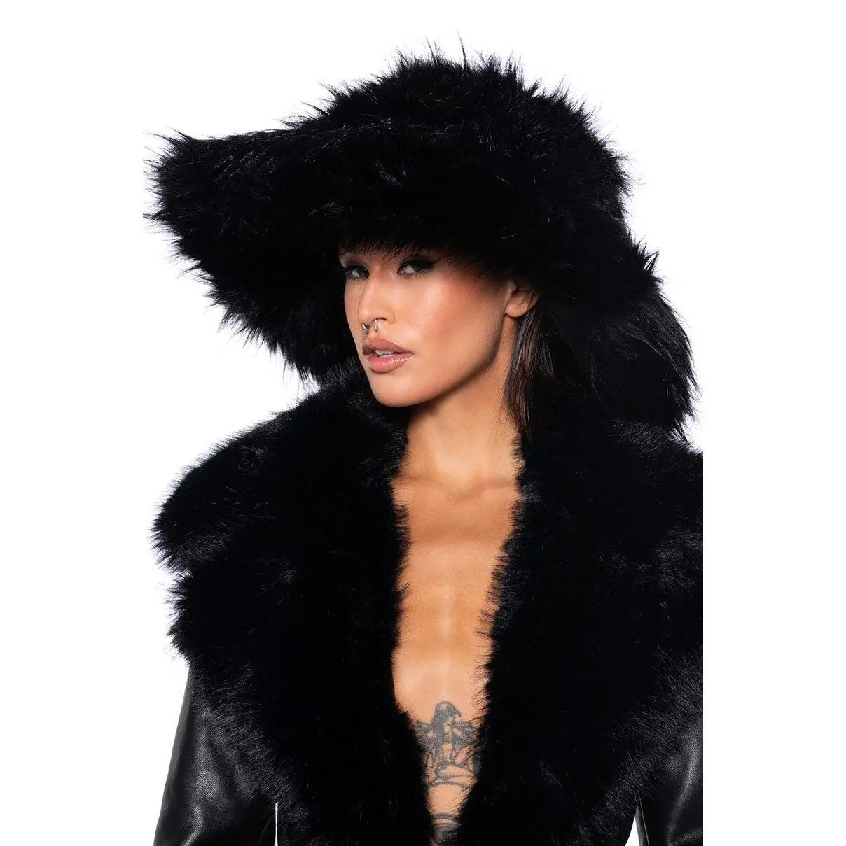 DIVINE FEMININE OVERSIZED FAUX FUR BUCKET HAT