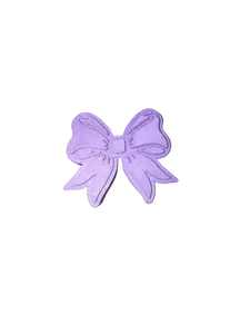 Purple Bow 3D Topper