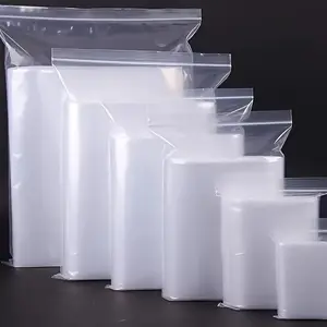 100 Small Zipper Sealed Bags, Reusable Transparent Plastic Bags, Vacuum Storage Bags, Food Storage Zipper Bags, Clear Zipper Lock Bags for Travel, Keep Items Fresh & Dry, Multi-Purpose Organizer