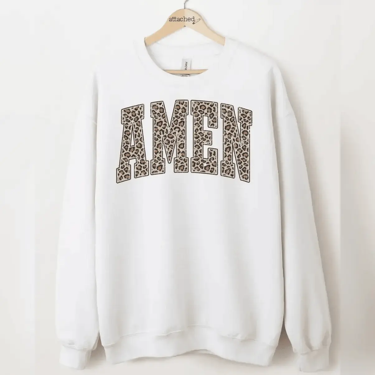 Leopard Amen Graphic Top Hoodied Cotton Hoodie For Him Her Hoodied Hoodie Sweater for Anyone