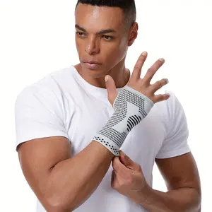 Breathable Sweatproof Sports Wrist Brace for Tendonitis with Zipper Design, Washable Elastic Wrist Support Wristband, Non-slip Wrist Protector for Basketball Tennis Weightlifting Fitness Housework Daily Use, Wrist Wrap