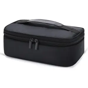 P-LBK018    Small Lunch Bag for Adults & Kids - Compact Insulated Lunch Box, Durable & Food-Grade Lining | Portable Cooler for Work, School, Travel (Black)