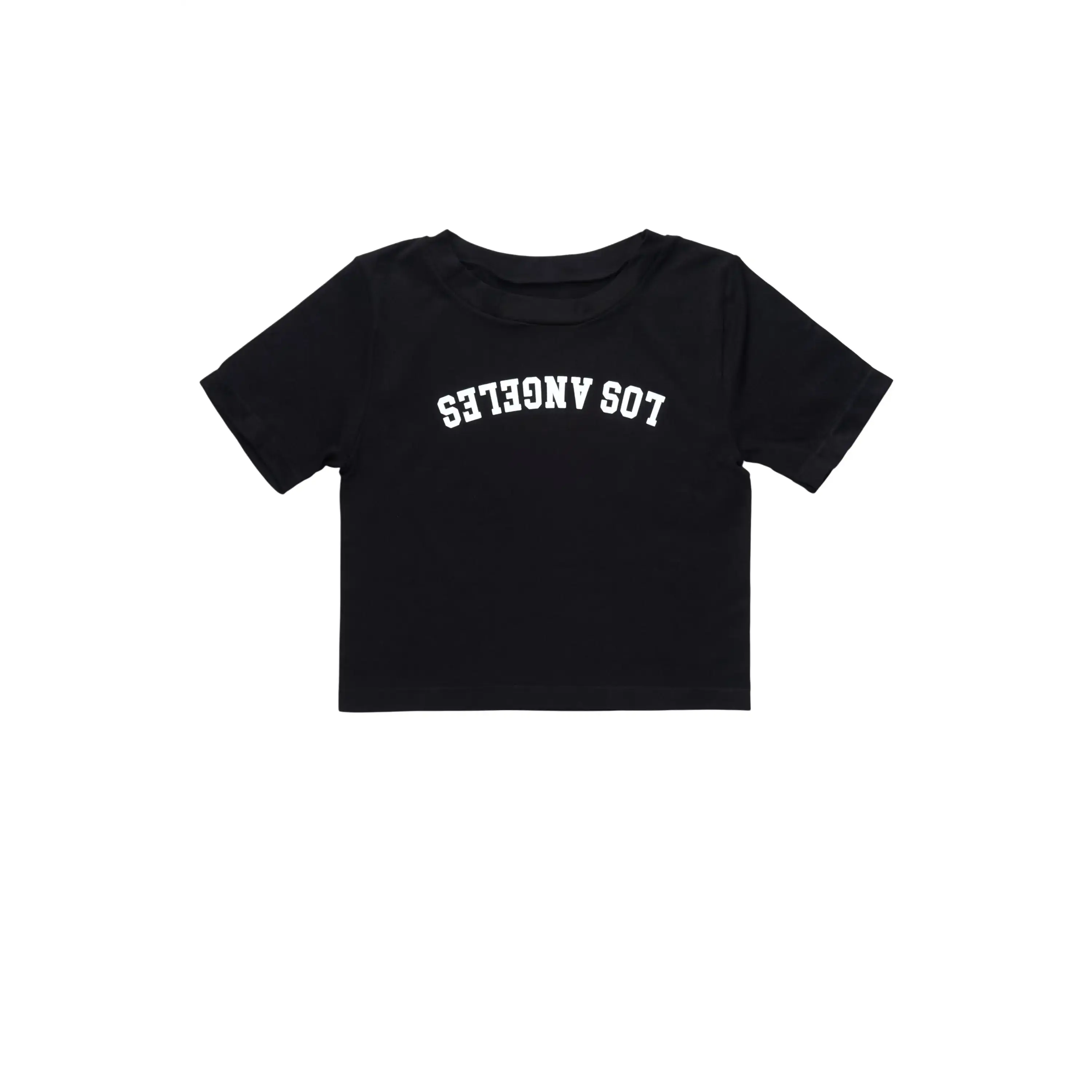 Shawna Black Crop Tee Shirt