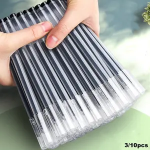 3/10pcs Needle tube neutral pen Smooth writing pen Office meeting signature pen for students studying for exams Carbon pen needle tube pen stationery Office stationery supplies