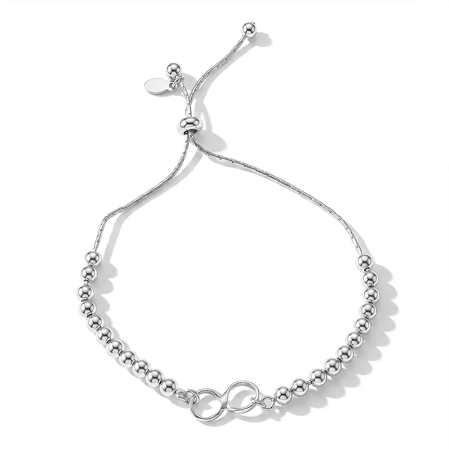 D''Joy Beaded Bolo Bracelet in Sterling Silver 5.90 Grams