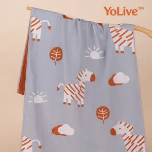 YoLive 3-Ply Cotton Bath Towel (28 x 55 in) – 100% Long-Staple Cotton, Ultra Soft, Highly Absorbent & Quick-Drying, Gentle for Sensitive Skin