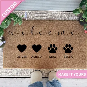 Personalized Dog Doormat With Family Names