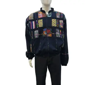 Men's Embroidered Patchwork Guatemalan Jacket - Colorful Traditional Design