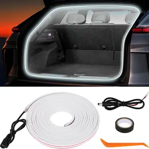 HOLDCY Car LED Strip Lights - Trunk Cargo Ambient Lighting, White 6000K, 177.16 inches Flexible Cuttable LED Light Strip, Easy Install, Waterproof, Universal Fit for Car Trunks, SUVs, and Vans