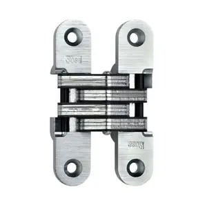 212 MAIN Heavy Duty Invisible Hinge for 1.375 in. Doors, 1 x 4.625 in. Size, Satin Nickel, Contemporary Style, 2-3/8" Backset Size, Emergency Exit Compatible, Full Lip Strike Included
