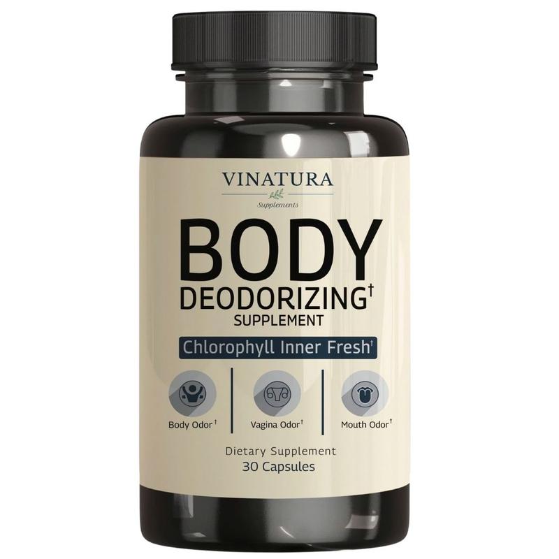 Body Deodorizing Supplement for Women - Magic Chlorophyll Pills for Body Odor Eliminator, it Works for Her Internal Deodorant, 30 Capsules
