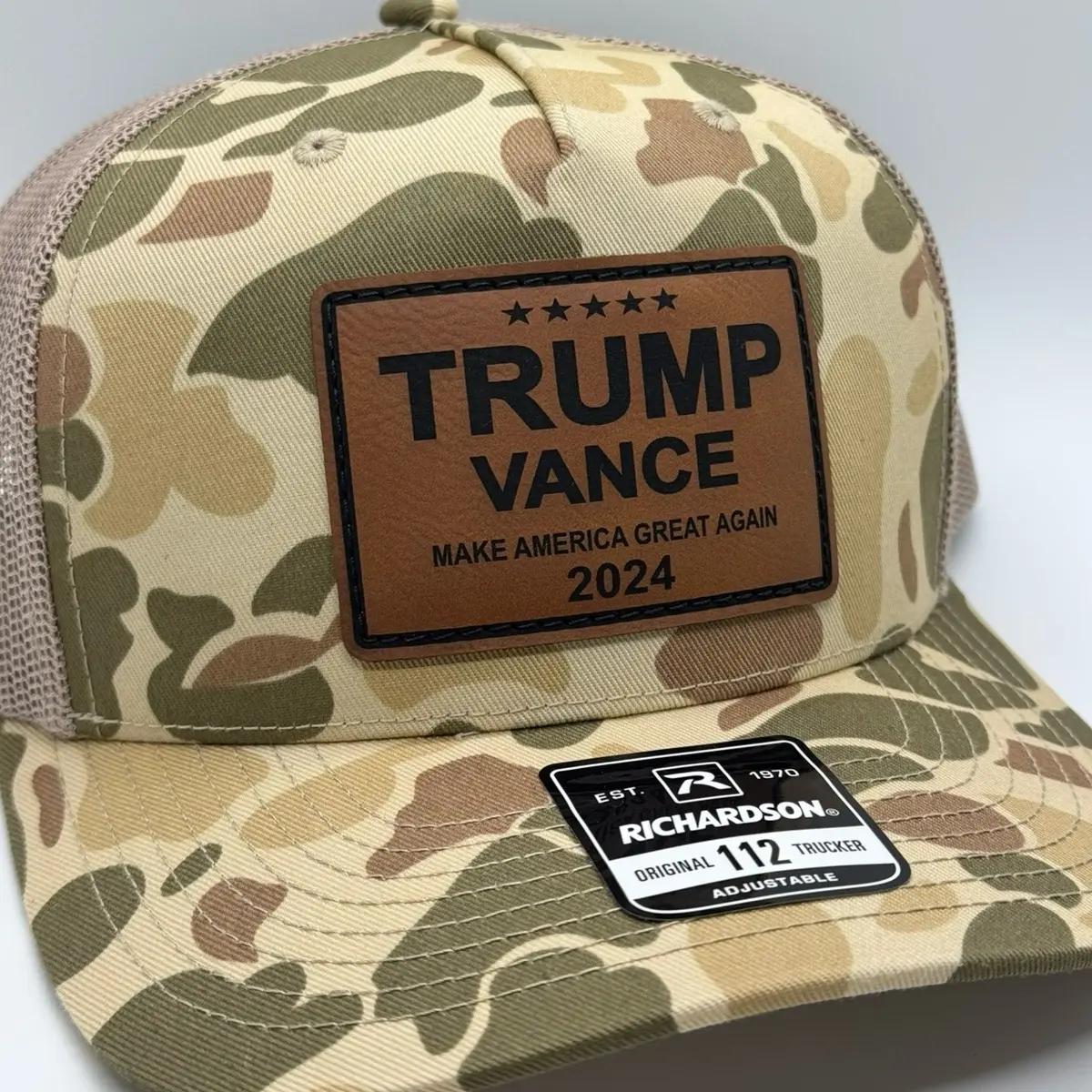 Trump Vance CAMO MAKE AMERICA GREAT AGAIN 2024 Trucker Hat hats