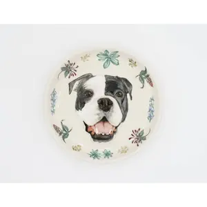 Handmade Dog Portrait Ring Dish: Ceramic Jewelry Holder